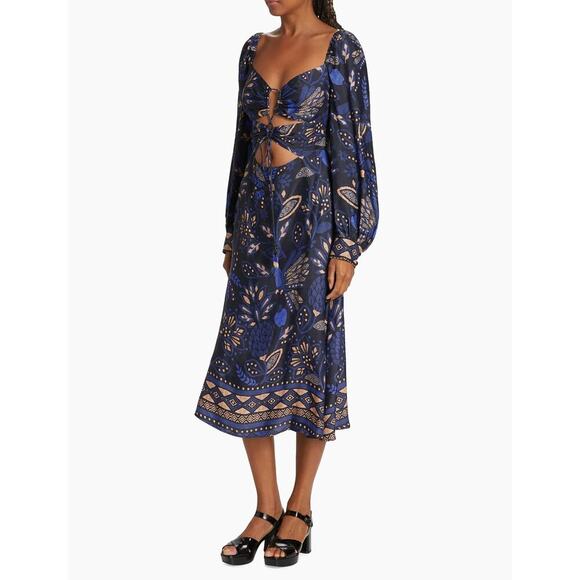 FARM Rio Macaw Forest Cutout Midi-Dress - Picture 4 of 8